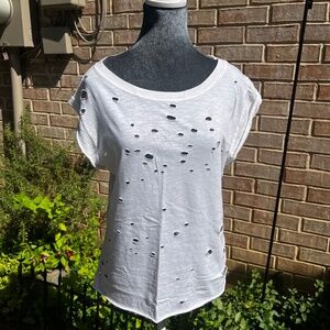 Free People Retro Punk white T-shirt  UNISEX size XS W313299